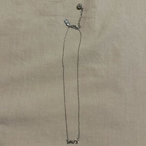 kate spade ‘mrs’ necklace, silver